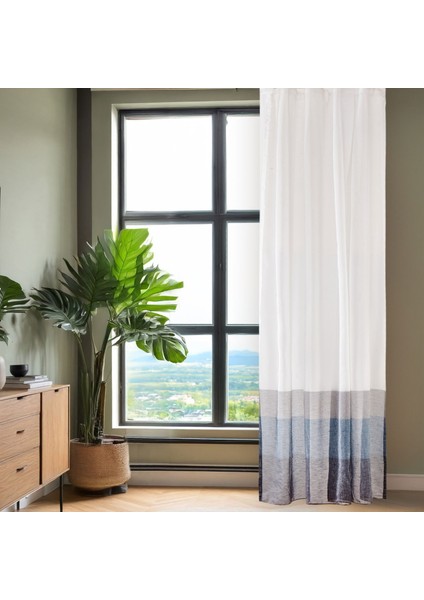 Soft Gri Yoğunluklu Fon Perde - Renkli / Gri - 140X270 cm