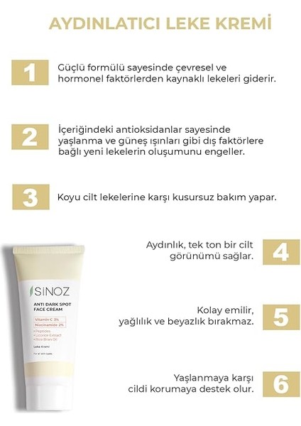 Leke Kremi (Vitamin C 3% Niacinamide 2%) 40 ml fiyatları