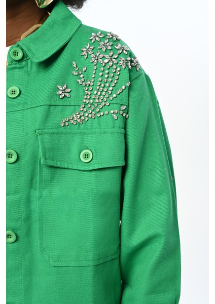 Robası Taş Işlemeli Gabardin Pamuk Ceket fiyatları