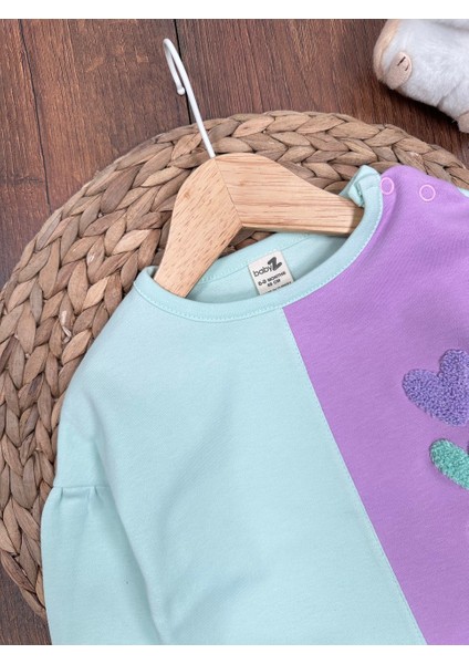 Pamuklu Kalp Desenli 2li Kız Bebek Takım fiyatları