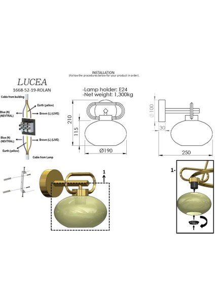 Alamo Antık Lak Aplık 1XE27 fiyatları