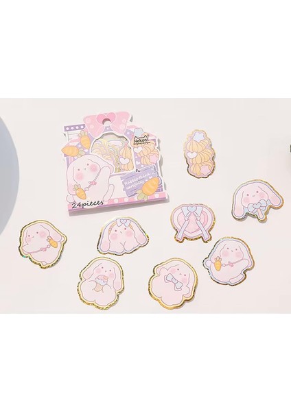 Sevimli Tavşan Temalı 24 Adet Seti • Bullet Journal