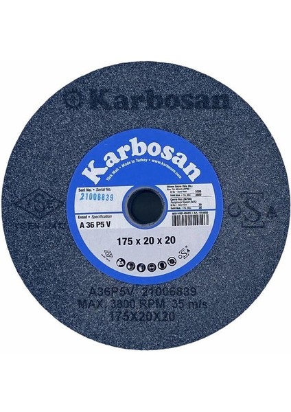 Karbosan 175X20X20 36 Kum NK Taşlama Taşı