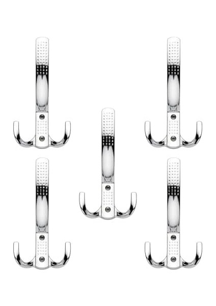 5 Adet Noktalı Vestiyer Dolap Mobilya Kapak Askısı Krom Askı 14 cm modelleri