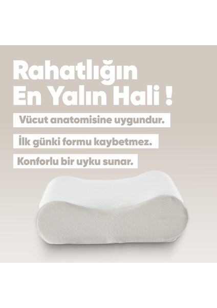 Çift Taraflı Visko Boyun Destek Yastığı - Ortopedik Anti Stres Visco Yastık - Süper Soft fırsatları