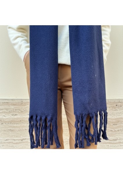 Klein Soft Touch Püskül Detaylı Yün Dokulu Premium Kışlık Şal Saçaklı Atkı modelleri