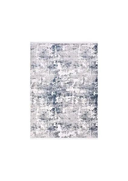 Bunol Modern Gri Viskon ve Akrilik Pamuk Tabanlı Makine Halısı