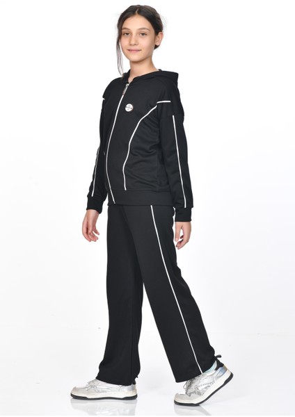 Liora Kapüşonlu Kız Çocuk Eşofman Takımı Siyah indirimleri