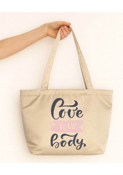 Love Your Body Tasarım Mat Saten Çanta