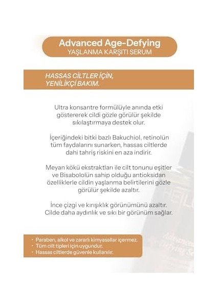 Yaşlanma ve Kırışıklık Karşıtı Serum modelleri