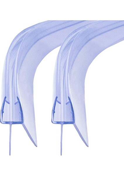 Duş Contası, Bükülmüş, 2 x 40 Cm, Yuvarlak Duş, Çeyrek Daire Duş, Duş Kapısı Contası, Mükemmel Uyum, Cam Kalınlığı 5 Mm, 6 mm Yedek Conta, Duşakabin, Su Geçirmez, Duş Kapısı, Sıçrama Koruması