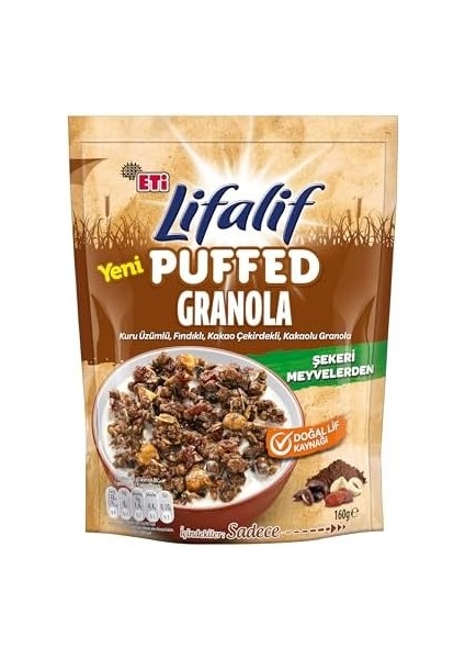 Eti Lifalif Puffed Kakaolu Granola 160 G