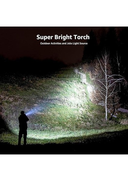 LED El Feneri LE2000 Ultra Parlak LED El Feneri 5 Modlu, Yakınlaştırılabilir Kamp El Lambası, Su Geçirmez El Feneri, Kamp, Dış Mekan, Doğa Yürüyüşü, Balık Tutma, Hediye (2'li Paket) indirimleri
