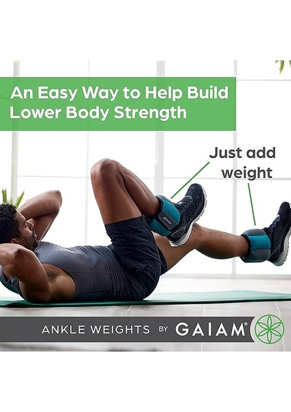 Ankle Weights Strength Training Weight Sets For Women & Men With Adjustable Straps - Walking, Running, Pilates, Yoga, Dance, Aerobics, Cardio Exercises (5lb & 10 Pound Sets) modelleri