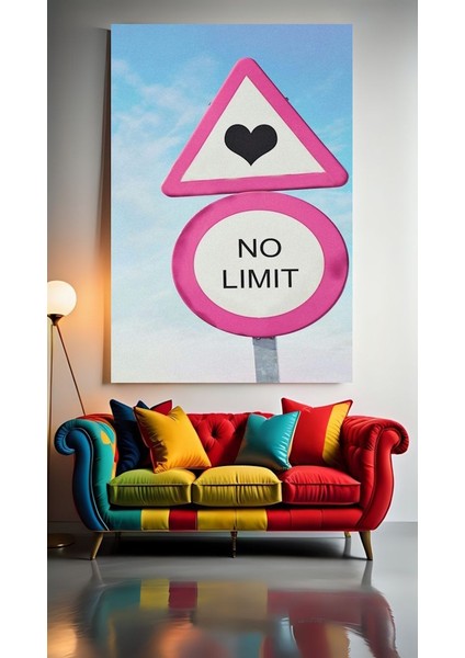 Limit Yok 1 :) Ev Duvar Salon Güzellik Salonu Ofis Dükkan Dekarasyon Kanvas Tablo