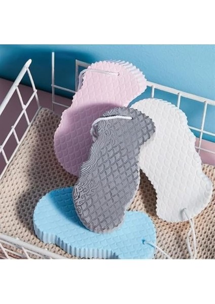 Çok Renkli Banyo Süngeri, Peeling Etkili, 14 cm x 7 Cm, Vücut Temizleme ve Masaj Süngeri