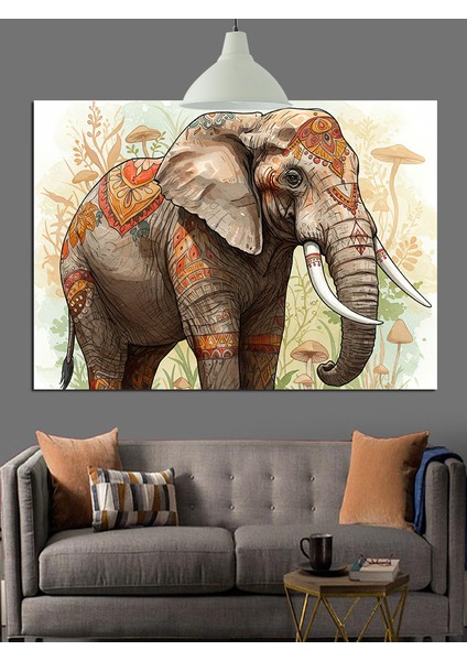 Afrikalı Fil Portresi Dekoratif Kanvas - Mdf Ahşap Tablo fiyatları