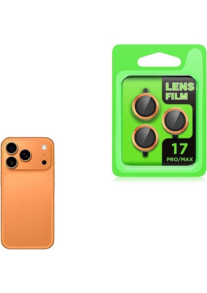 17 Pro Max Için Cl-07 Kamera Lens Koruyucu (Turuncu)