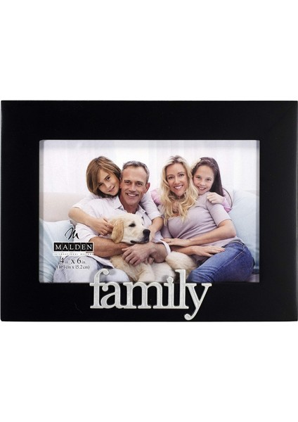 Uluslararası Tasarımlar Aile Ifadeleri Resim Çerçevesi, 4x6, Siyah