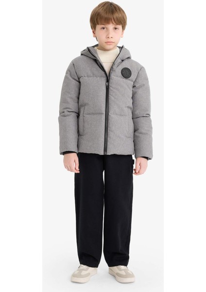 Erkek Çocuk Su İtici Kapüşonlu Fermuarlı Şişme Mont E9347A825WN fiyatları