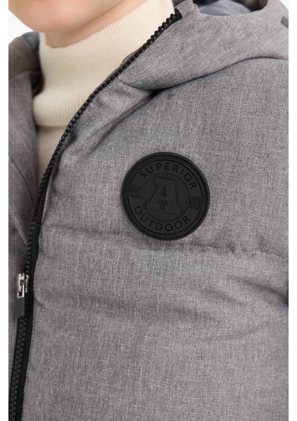 Erkek Çocuk Su İtici Kapüşonlu Fermuarlı Şişme Mont E9347A825WN indirimleri