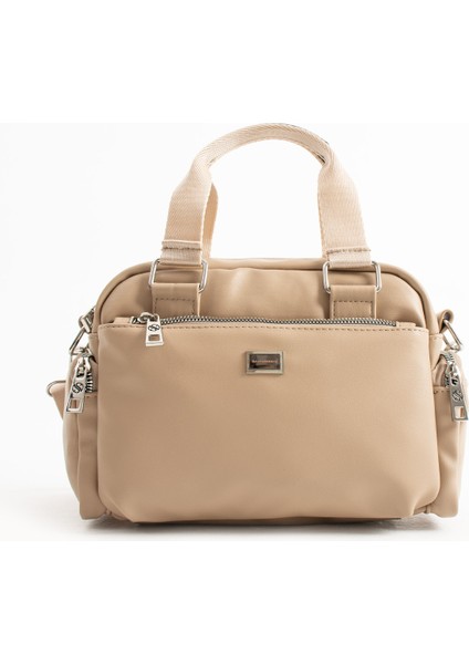 Sanmorris Glc Gold Detaylı 3 Bölmeli Omuz ve Çapraz Çanta