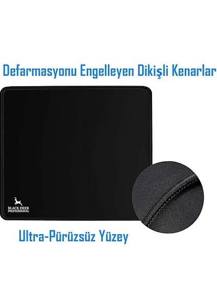 Deer Oyuncu Mouse Pad, Fare Altlığı, Kenar Dikişli, Kaymaz Taban, Ofis Tipi, Pürüzsüz Yüzey, Çalışma Masası Altlığı (35X28 M) modelleri