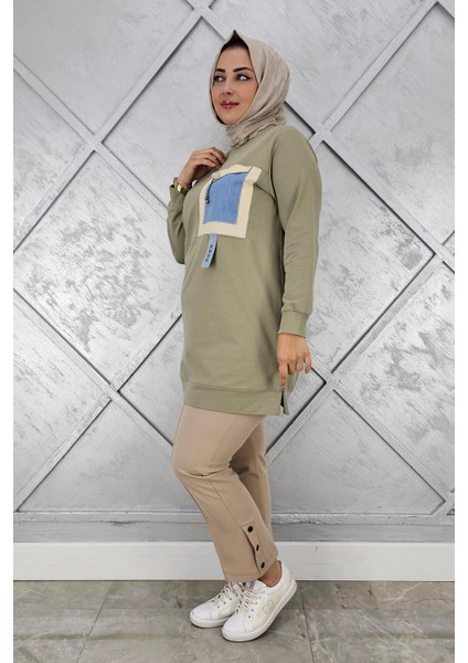 Kadın Kombinli Sallantı Aksesuar Detaylı Tesettür Tunik fiyatları