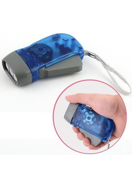 Manyetolu Dinamolu Kendinden Şarjlı Pilsiz Krank El Feneri, Çok Amaçlı Doğa, Spor, Deprem, Acil Durum Işığı, Elle Basmalı Şarj Edilebilen - Renk Asorti (2 Adet) modelleri