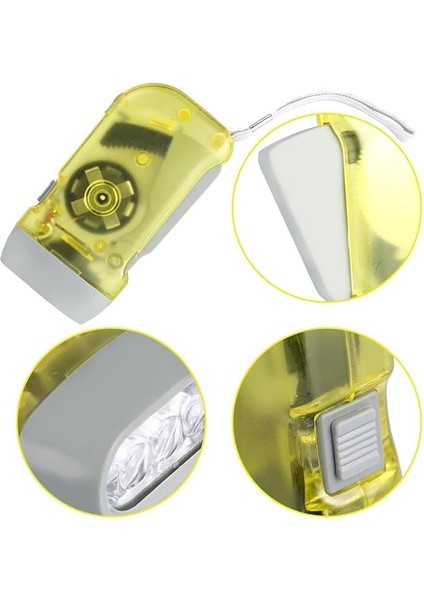 Manyetolu Dinamolu Kendinden Şarjlı Pilsiz Krank El Feneri, Çok Amaçlı Doğa, Spor, Deprem, Acil Durum Işığı, Elle Basmalı Şarj Edilebilen - Renk Asorti (2 Adet) indirimleri