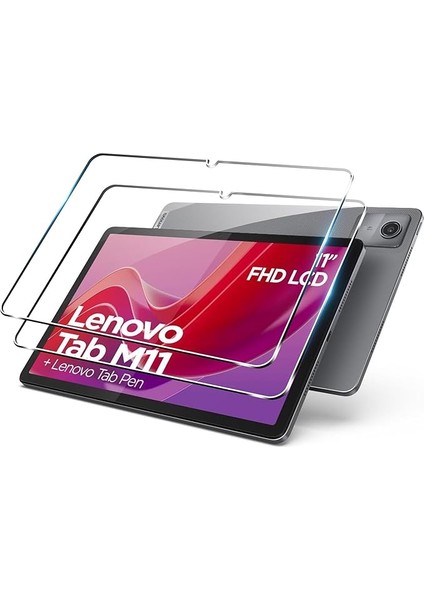 [2 Pezzi] Lenovo Tab M11(TB330) Için Kırılmaz Cam Koruyucu Folyo, 11 Inç 2024,9H Sertlik, Cam Berraklığında Ekran Koruyucu Folyo, Parmak Izi Tutmaz, Yansıma Yapmaz, Çizilmez.