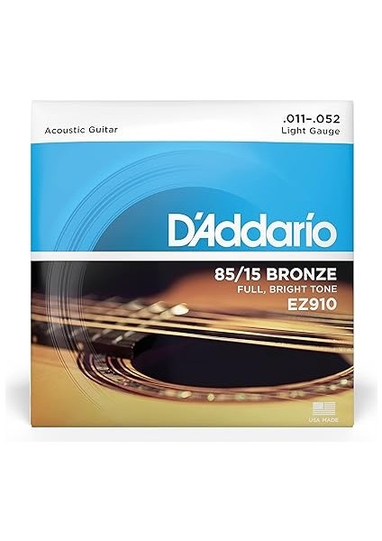 EZ910 Akustik Gitar Tel Seti, 85/15 Bronze, Light Gauge fiyatları