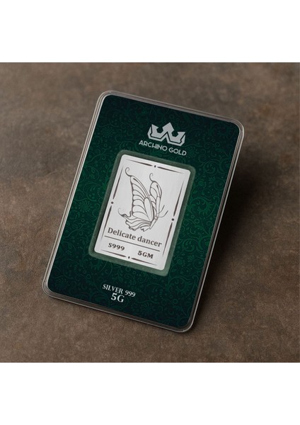 Renklerin ve Hafifliğin Ruhunu Taşıyan Kelebek Temalı Hediyelik 5 Gram 999 Ayar Gümüş KÜLÇESI-752 fiyatları