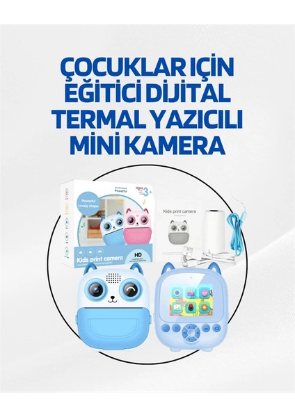 Dijital Termal Yazıcılı Mini Kamera – Hd Video & Anında Fotoğraf Çıktısı