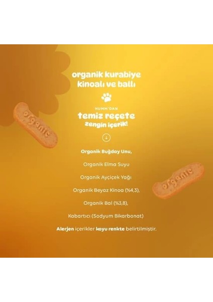 Bfs Humm Organik Ballı ve Kinoalı Kurabiye 55 gr fırsatları