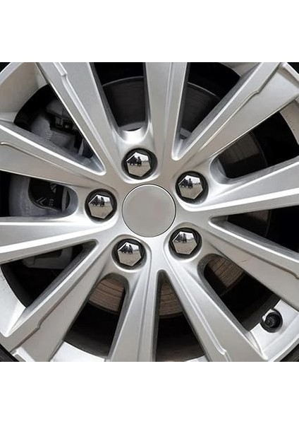 Bijon Kapagi Plastik Gri Renk Altigen 17 mm Bijon Uyumlu 20 Adet - indirimleri