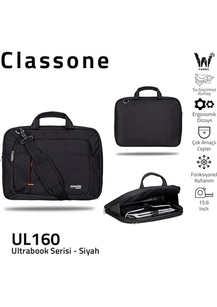 UL160 15.6"uyumlu Notebook Çantası -Siyah fiyatları