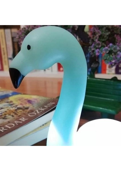 Dekoratif Işık Altında Renk Değiştiren Pilli Kuğu Gece Lambası fiyatları