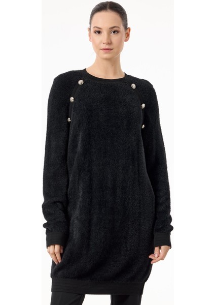 21586 Reglan Kollu Düğme Detaylı Mink Tunik fırsatları