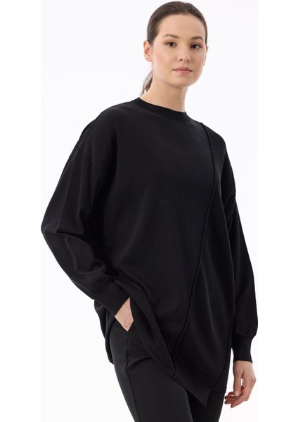 21872 Örgü Detaylı Rayon Tunik