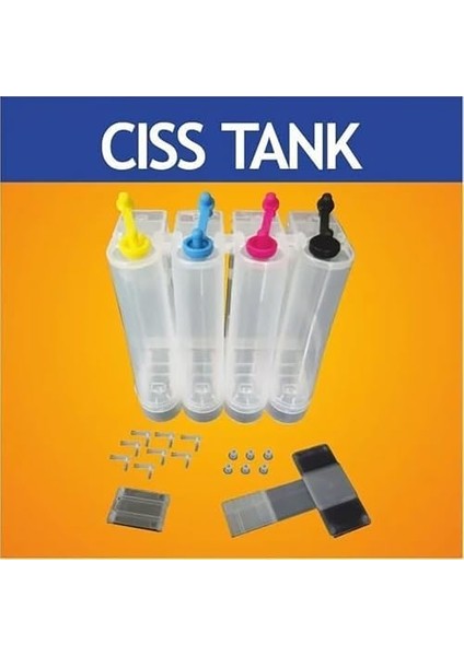 Bitmeyen Kartuş Uyumlu Sistemi, 4 Renk Yazıcılar Için Uyumlu Şeffaf Tanki (Boş) fiyatları