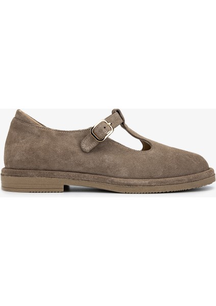 Kadın Hakiki Deri Bej Süet Casual Ayakkabı 766 40202 Bn Ayk SK25-26 Bej Suet