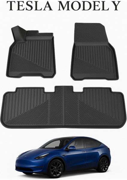 Tesla Model Y / Tesla Juniper Uyumlu 3D Oto Paspas Premium fırsatları