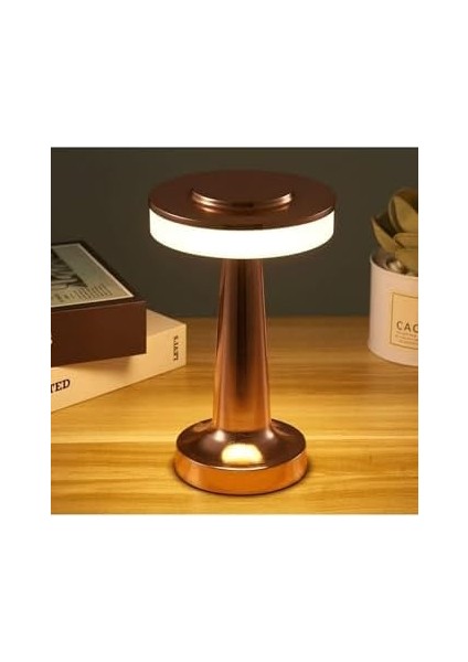 Geldi Taşınabilir Şarjlı Masa Lambası Dimmerli Dekoratif Dokunmatik Sunum Lambası 3 Işık modelleri