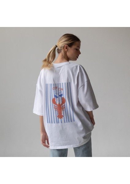 Cın Cın Oversize Tişört - Beyaz modelleri