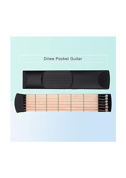 Fret Cep Gitar, Taşınabilir Cep Gitar Ahşap Mini Gitar Gitarist Için Saklama Çantası Için Altıgen Anahtar ile fırsatları