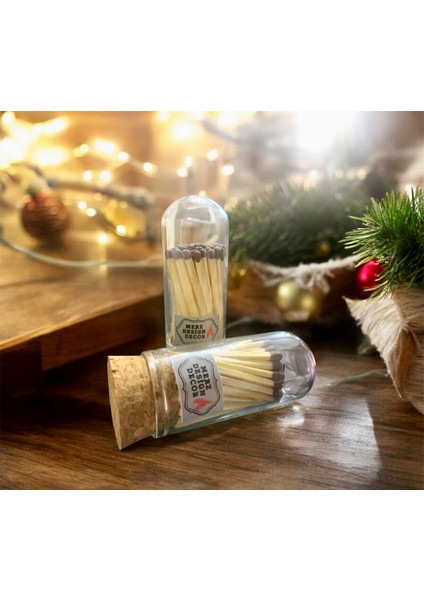 Mantar Kapaklı Cam Fanusta Çakmak Kağıtlı 2 Li Avantaj Set Kibrit fiyatları