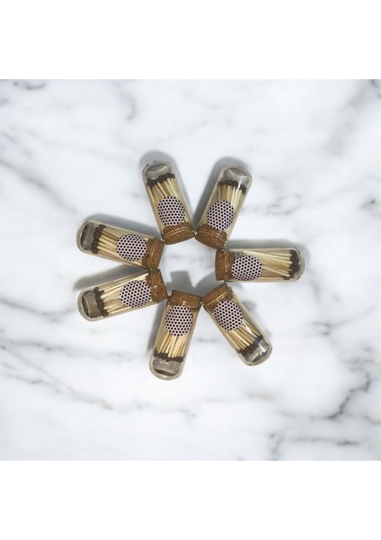 Mantar Kapaklı Cam Fanusta Çakmak Kağıtlı 2 Li Avantaj Set Kibrit modelleri