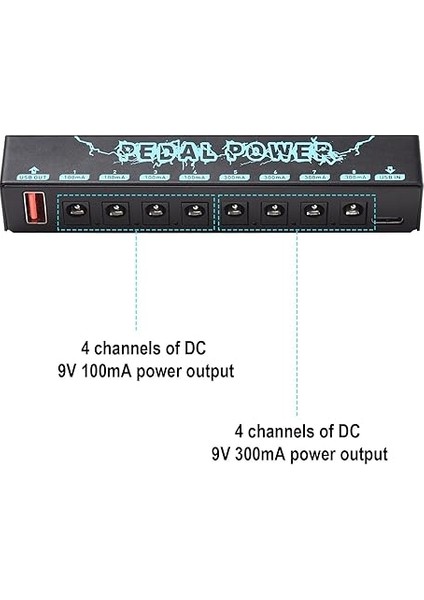 Gitar Pedalı Gücü Gitar Efektörü Güç Kaynağı 8 Izoleli Dc Çıkışı Izole Güç USB Girişi 5V 2.1A ve 8 Dc Çıkışı 9V ve 1 USB Çıkışı indirimleri