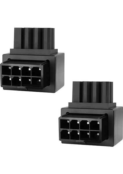 2pack Gpu VGA Pcıe 8 Pin Güç Adaptörü Dik Açı, 90 Derece Açı Konektörü Güç Adaptörü Kartı Masaüstü Grafik Kartı -Siyah modelleri